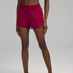 Lululemon Hotty Hot High-Rise Lined Short 4" - Pomegranate - Size 10